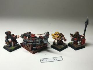 Warhammer Dispossessed Aos Dwarf - Dwarf Bolt Thrower Team - Metal Painted Well