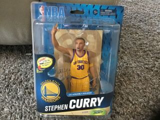 Stephen Curry Mcfarlane Action Figure Golden State Warriors Nba Champions Rare