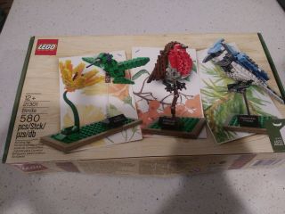 Lego Ideas Birds 21301 Blue Jay Hummingbird Robin Retired Cuusoo Open Box