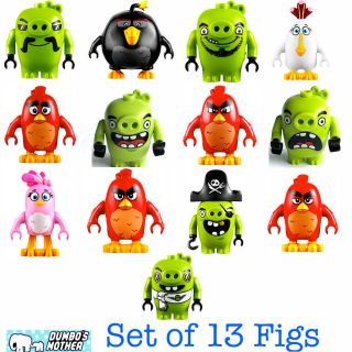 Lego 13) Angry Birds Minifigures Set Of 13 Pig Red Stella Bomb Matilda
