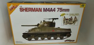 Cyber - Hobby (dragon) 1/35 Us M4a4 [75mm] Sherman W Ds Tracks,  Tank Crew Figures