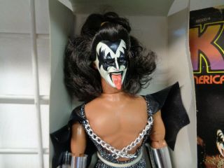 VINTAGE 1978 AUCOIN MEGO CORP KISS ROCK BAND GENE SIMMONS DOLL FIGURE W/ BOX 2