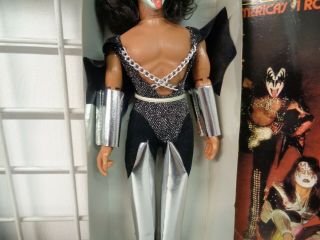 VINTAGE 1978 AUCOIN MEGO CORP KISS ROCK BAND GENE SIMMONS DOLL FIGURE W/ BOX 3