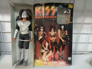 Vintage 1978 Aucoin Mego Corp Kiss Rock Band Ace Frehley Doll Figure W/ Box