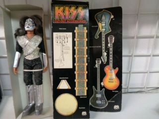 VINTAGE 1978 AUCOIN MEGO CORP KISS ROCK BAND ACE FREHLEY DOLL FIGURE W/ BOX 5
