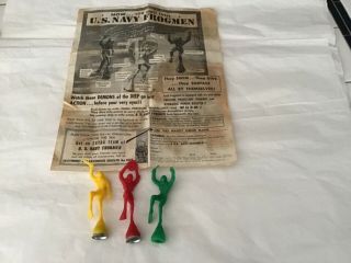 Vintage Kellogg’s Premium U.  S.  Navy Frogmen With Instructions