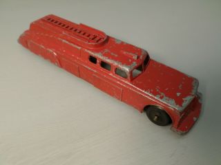 Vintage Ralstoy Red Fire Truck Diecast Space Age Aerodynamic Die Cast 6 Wheel 5
