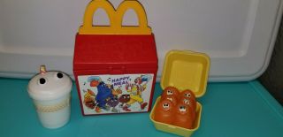 Vintage Fisher Price Mcdonalds Happy Meal Box Chicken Mcnuggets Drink Kids Food