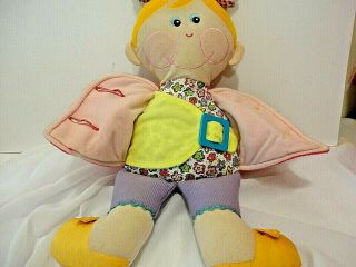 Dressy Bessy Playskool 2001 Soft Stuffed Doll Learn How to Use Buttons Buckles 3