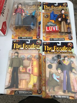 The Beatles Yellow Submarine 1999 Mcfarlane Toys 4 Figure Set Complete