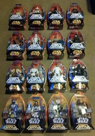 Star Wars Force Battlers (2005 - 2006) Full Set Of 16