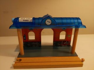 Imaginarium Train Station Wooden Railway Compatible With Brio Thomas Track Clock