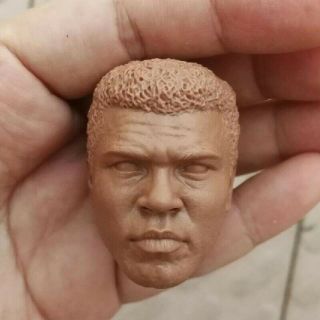 Blank 1/6 Scale The World Champion Muhammad Ali Head Sculpt Unpainted Fit 12 "