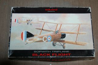 1/48 Eduard Sopwith Triplane Black Flight British W.  W.  I Scout/fighter Niob
