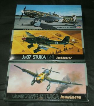 1/72 Hasegawa Macchi M.  C.  202 Baracca Fujimi Ju - 87 Stuka B/r And G - 1 Imodel Kit