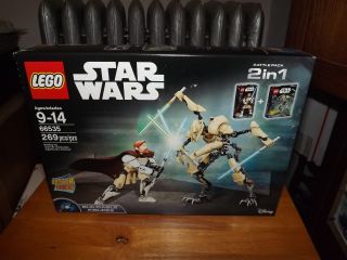 Lego,  Star Wars,  Battle Pack 2 In 1,  66535,  Obi - Wan & Grievous,  Nib,  2015