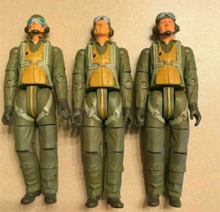 1:18 Bbi Elite Force Wwii U.  S Air Force Grumman Bomber Crew Pilot Figures 4 "