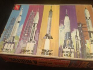 Amt Man In Space Nasa Saturn V Rocket And Apollo Spacecraft 5 Kits In 1