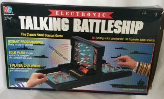 1989 Milton Bradley Talking Battleship Electronic Game - 100 Compete