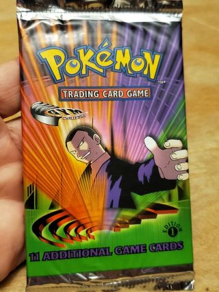 Pokemon 1st Edition Gym Challenge Booster Pack Factory,  Unwieghed