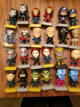 Complete Set Marvel Avengers / Team Suit End Game Mcdonalds Happy Meal Toy 1 - 24