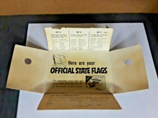 1959 vintage Nabisco Shredded Wheat USA STATE METAL FLAGS - 17 Different 3