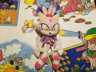 Rare Ge Great Eastern Sonic The Hedgehog Blaze Plush Toy Doll Sega