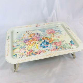 Vintage 1987 Lady Lovely Locks And The Pixietails Metal Tv Lap Bed Tray