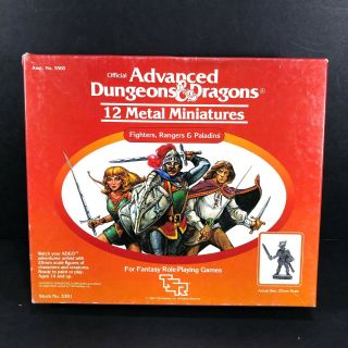 1983 Advanced Dungeons Dragons Metal Miniatures Fighters,  Rangers & Paladins