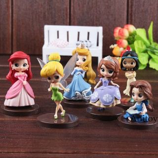 Q Posket Tinker Bell Tiger Lily Belle Ariel Sofia Princess Action Figure Toy