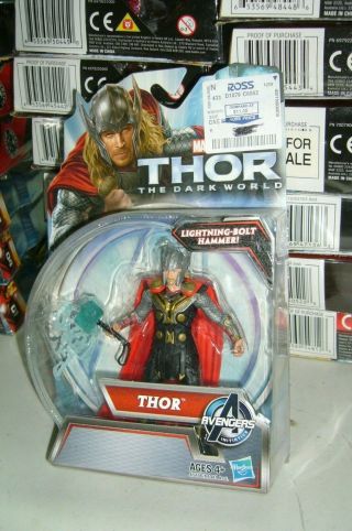 Hasbro Marvel Thor The Dark World - Lightning - Bolt Hammer Thor 3.  75 " - New/sealed