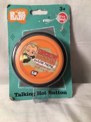 Boss Baby Talking Office Hot Desk Button Easy Movie Orange Funny Gag Joke Ceo