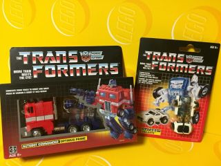 Transformers Optimus Prime & Tailgate G1 Walmart Exclusive Autobots Reissue
