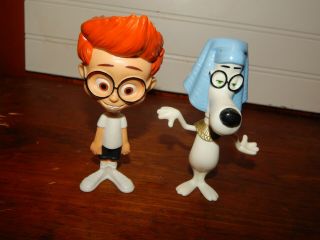 Mr.  Peabody And Sherman Bobblehead Figures Toy Set Cake Toppers 2014 Mcdonalds