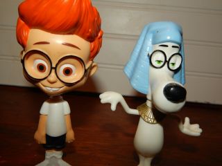 Mr.  Peabody and Sherman Bobblehead figures toy set Cake toppers 2014 McDonalds 2