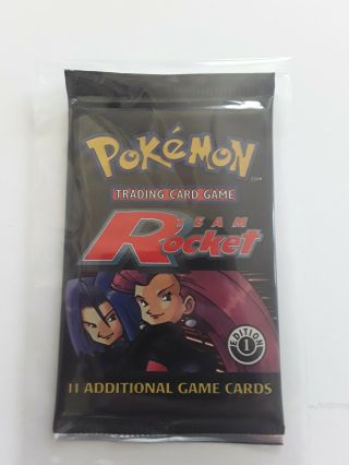1st Edition Pokemon Team Rocket Booster Pack Factory Never Weighed Wotc