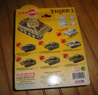 DRAGON CanDo 1:144 WW2 German Tiger I Tank w/Diorama Base / Case No.  20051 3