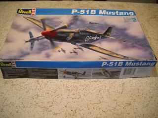 Old Revell P - 51b Mustang From 1993 - Big 1/32 Scale