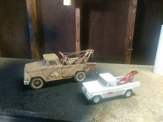 Vintage Tonka Toy Pressed Steel Jeep Tow Wrecker Truck