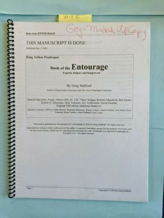 Pendragon - Book Of The Entourage - Final Manuscript - Stafford - 2010