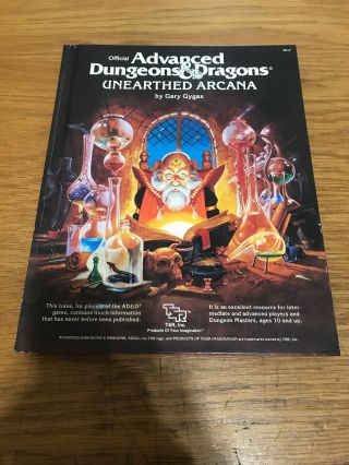 Tsr Advanced Dungeons & Dragons Unearthed Arcana 2017 Hardback