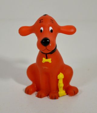 Rare 2.  5 " Clifford The Big Red Dog Pvc Action Figure Fire Hydrant