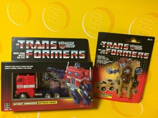 Transformers Optimus Prime & Outback G1 Walmart Exclusive Autobots Reissue