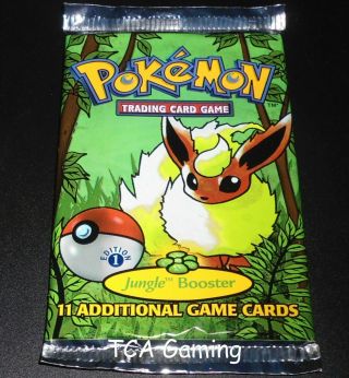 Jungle 1st Edition Booster Pack (flareon) Pokemon Cards (weighed Light)