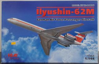 Icm 1:144 Ilyushin Il - 62m Soviet Airliner Interflug,  Fdcal Taag Angola Sheet.