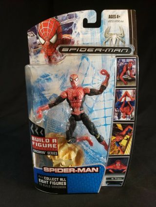 Spider - Man 3 Movie Red Costume Build A Figure Sandman Right Foot Hasbro 2007 Nip
