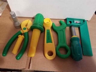 Vintage Ertl John Deere Kids Tool Box With 6 Tools [LOOK] 4