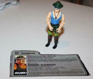 1986 Hasbro Gi Joe Sgt Slaughter (v4) Marauders Commander Action Figure Baton
