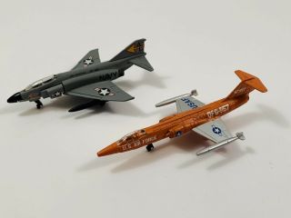 Usa,  F104 Starfighter Plane,  Die Cast Metal,  And F - 4j Phantom 2 (p1)