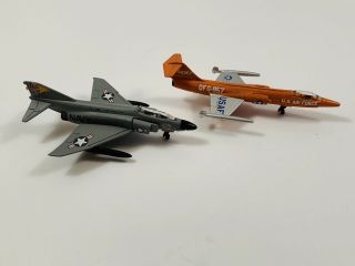 USA,  F104 STARFIGHTER PLANE,  DIE CAST METAL,  AND F - 4J PHANTOM 2 (P1) 3